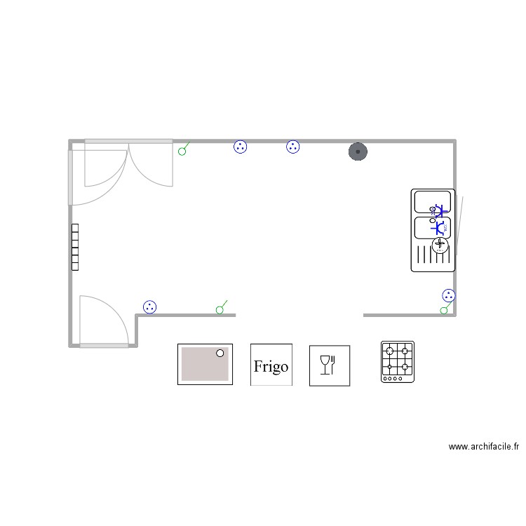cuisine. Plan de 0 pièce et 0 m2