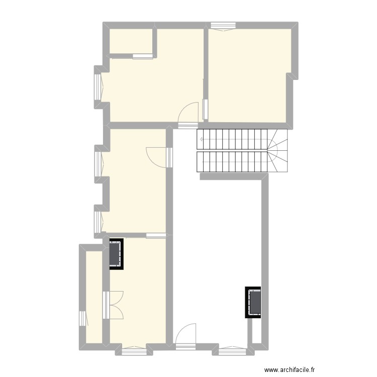 RDC St pierre MODIF. Plan de 5 pièces et 48 m2