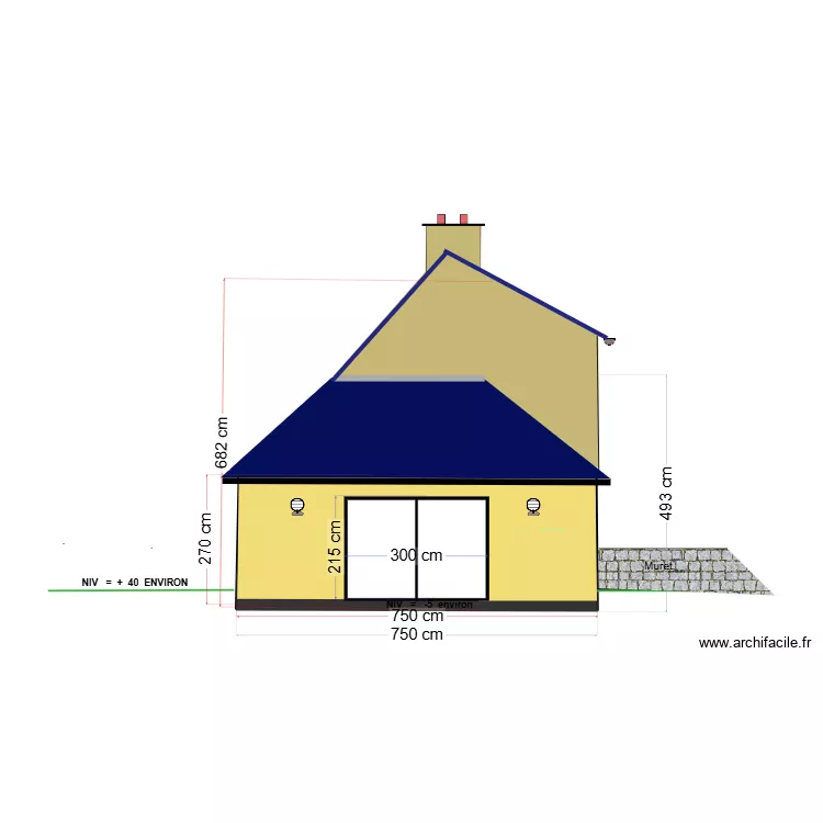 TRIAUD. Plan de 4  et 158 m²