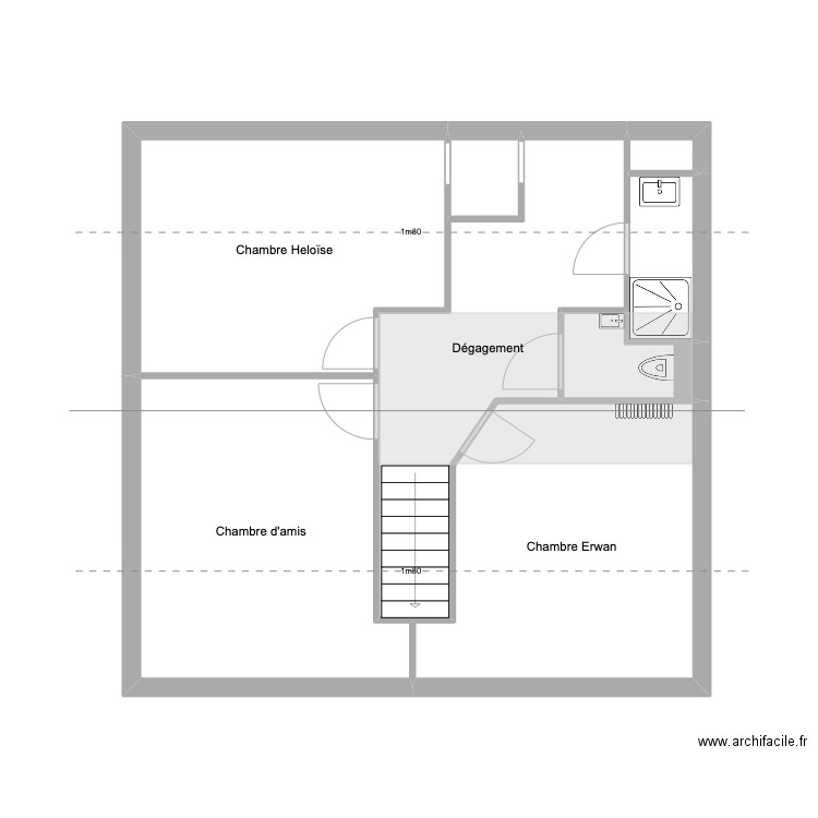 F-Husson_E2_Masque. Plan de 9 pièces et 60 m2