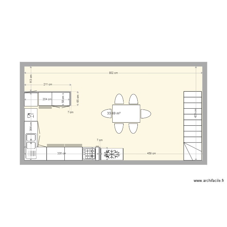 cuisine julien cauet. Plan de 0 pièce et 0 m2