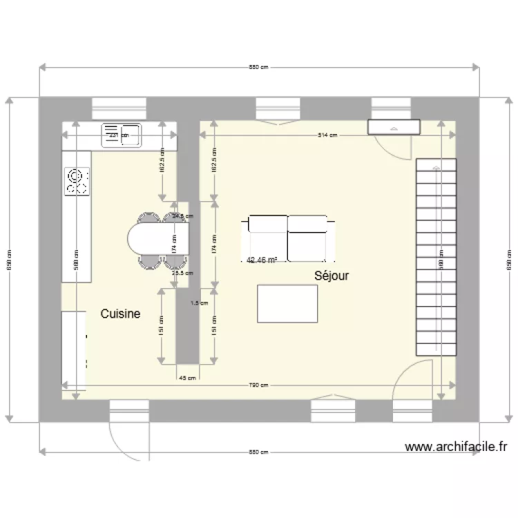 Quintard RDC. Plan de Quintard RDC. Plan de