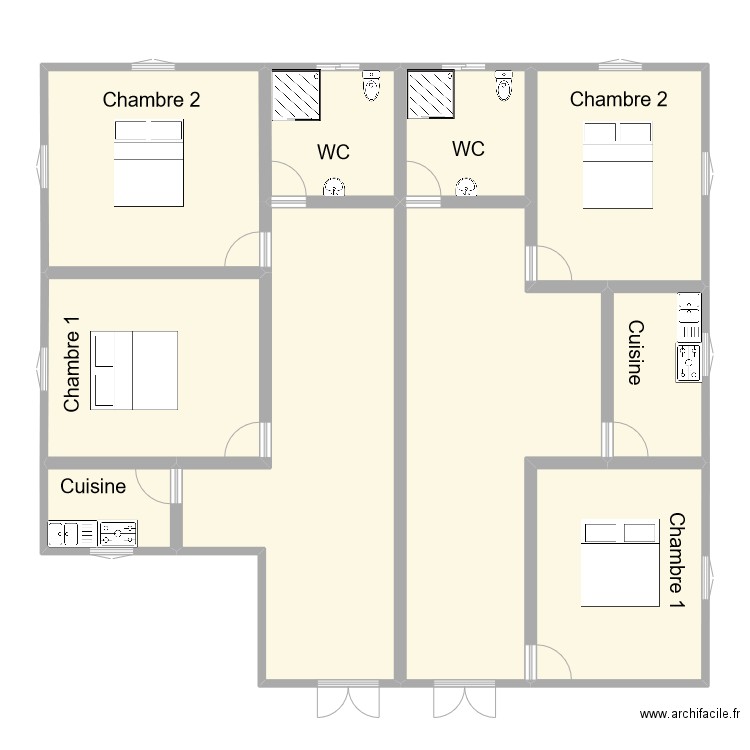 disse. Plan de 10 pièces et 175 m2