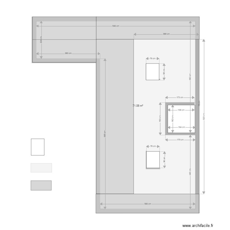 Plan toiture Grenier. Plan de 0 pièce et 0 m2