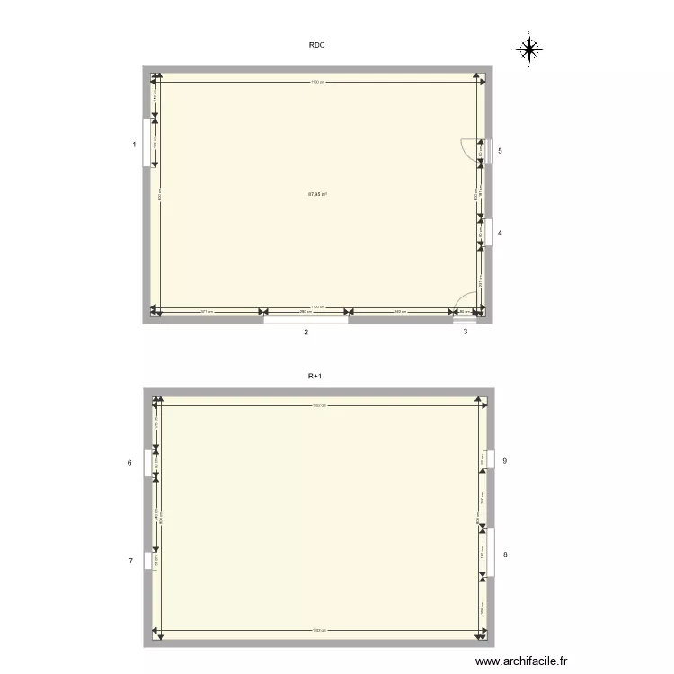 Maison VINCENT. Plan de 