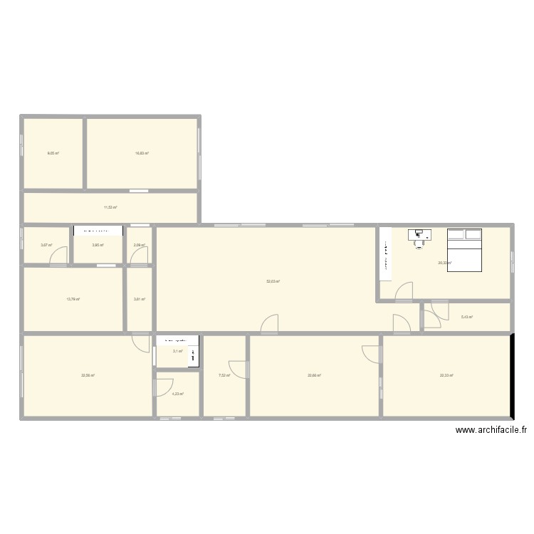 Plan Maison TM. Plan de 17 pièces et 225 m2
