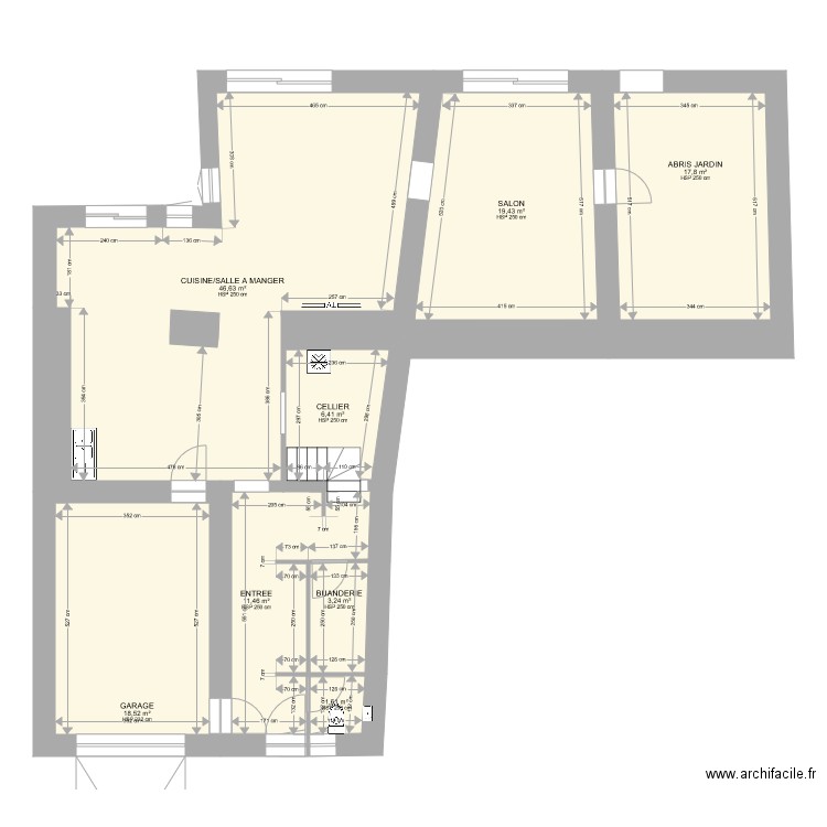 5 OURMETTO ETAT PROJET. Plan de 0 pièce et 0 m2