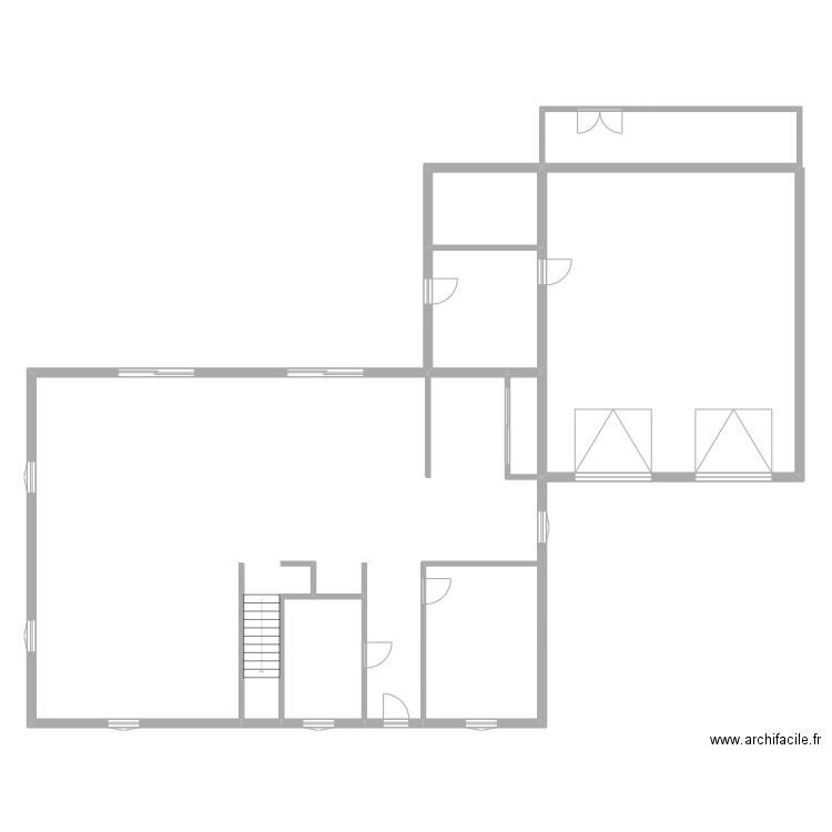 goff. Plan de 7 pièces et 273 m2