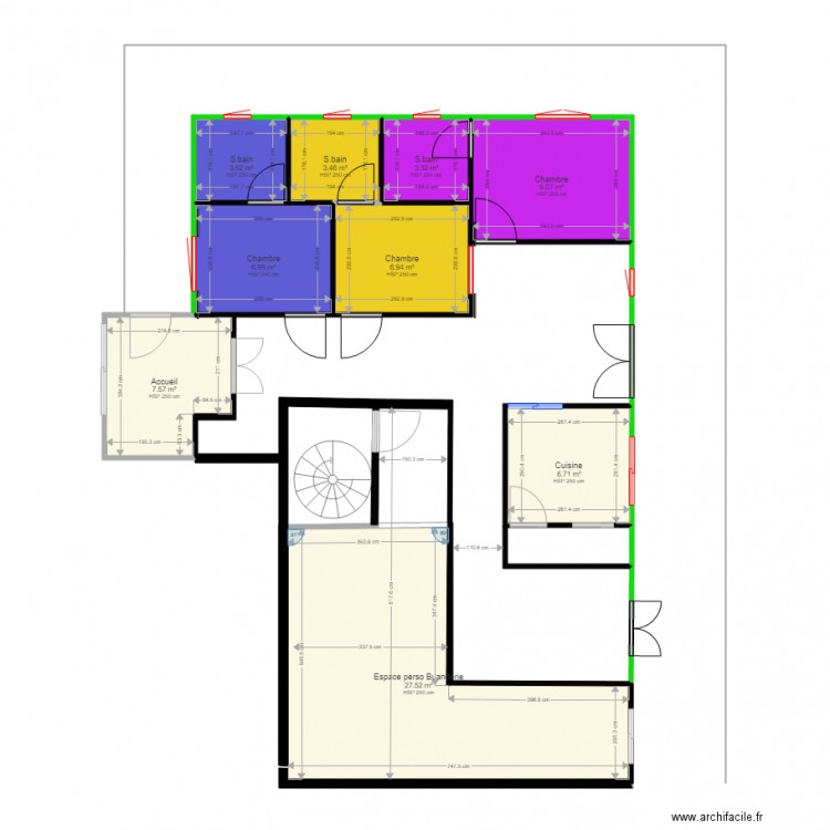 plan extension modif. Plan de 0 pièce et 0 m2