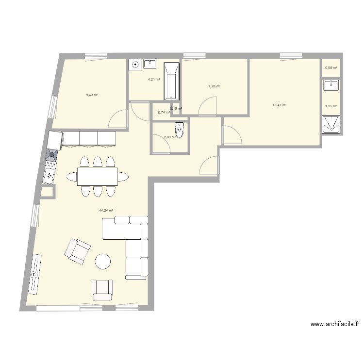 rivage B33. Plan de 0 pièce et 0 m2