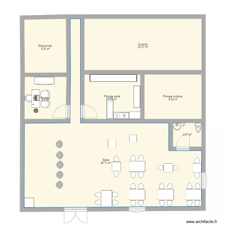 restaurant . Plan de 