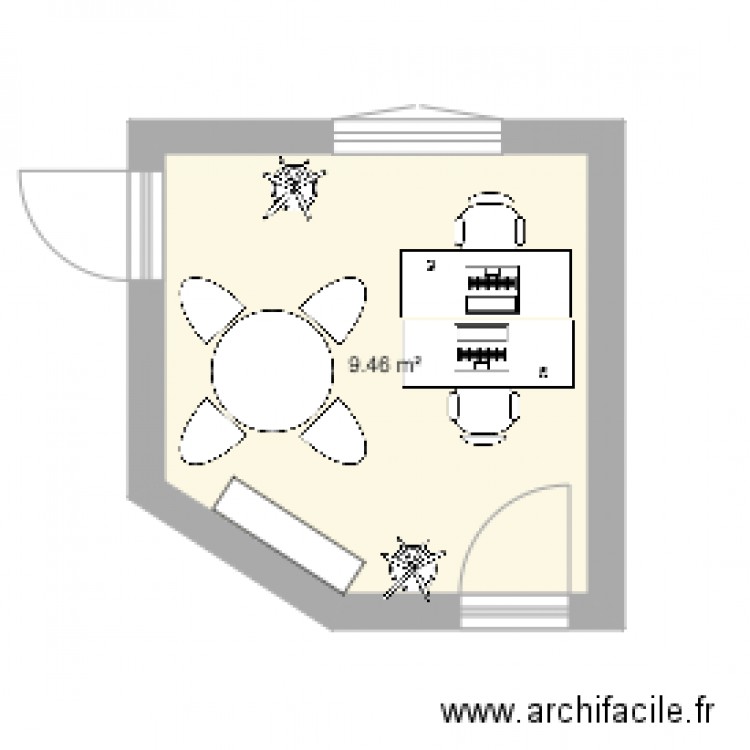 bureau 1. Plan de 0 pièce et 0 m2