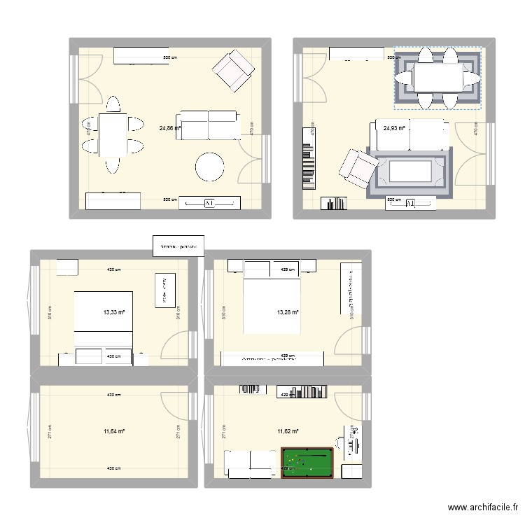 APPART NCY. Plan de 6 pièces et 100 m2