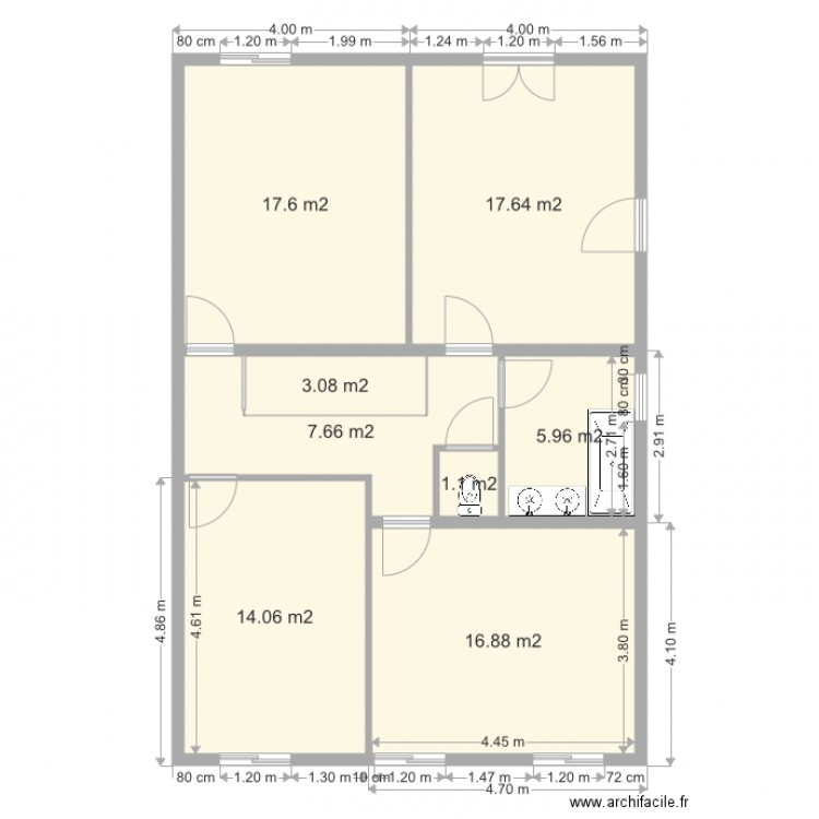 RDC PROJET interieur. Plan de 0 pièce et 0 m2