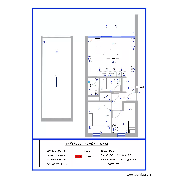 Appartement Meuse View C 17. Plan de 