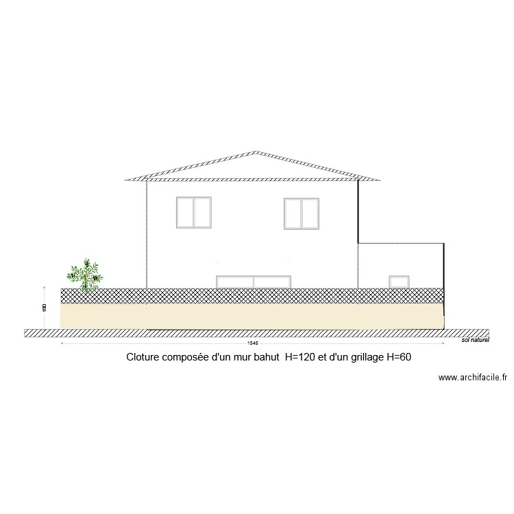 facade EST. Plan de 0 pièce et 0 m2