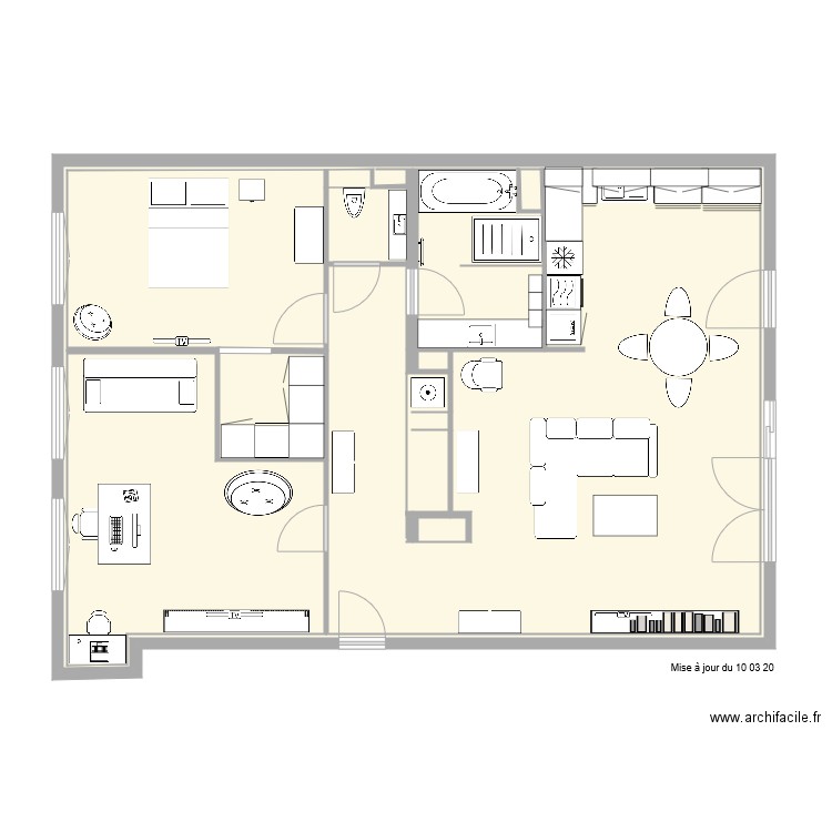 LA RESERVE  49c B31 Aménagement du 10 03 20. Plan de 0 pièce et 0 m2