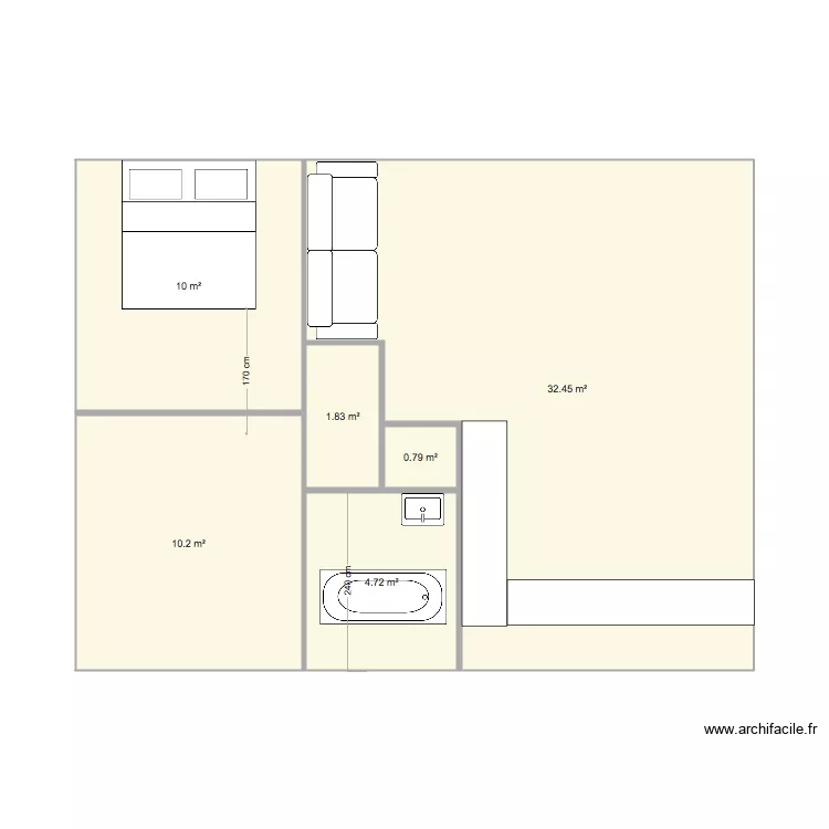 dammmarie grenier. Plan de 