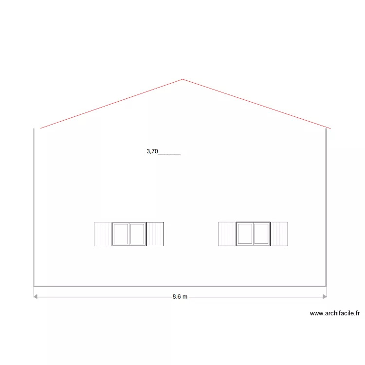 Garage cot&eacute; Est maison correction. Plan de 