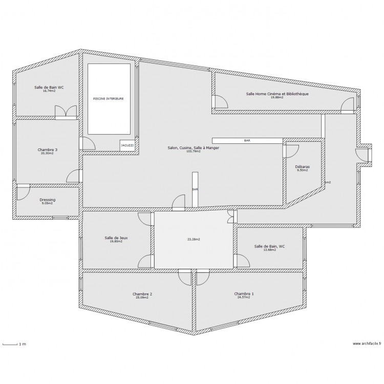 Maison plain-pied II. Plan de 0 pièce et 0 m2