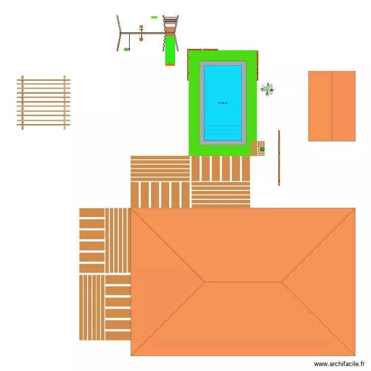 piscine. Plan de piscine. Plan de