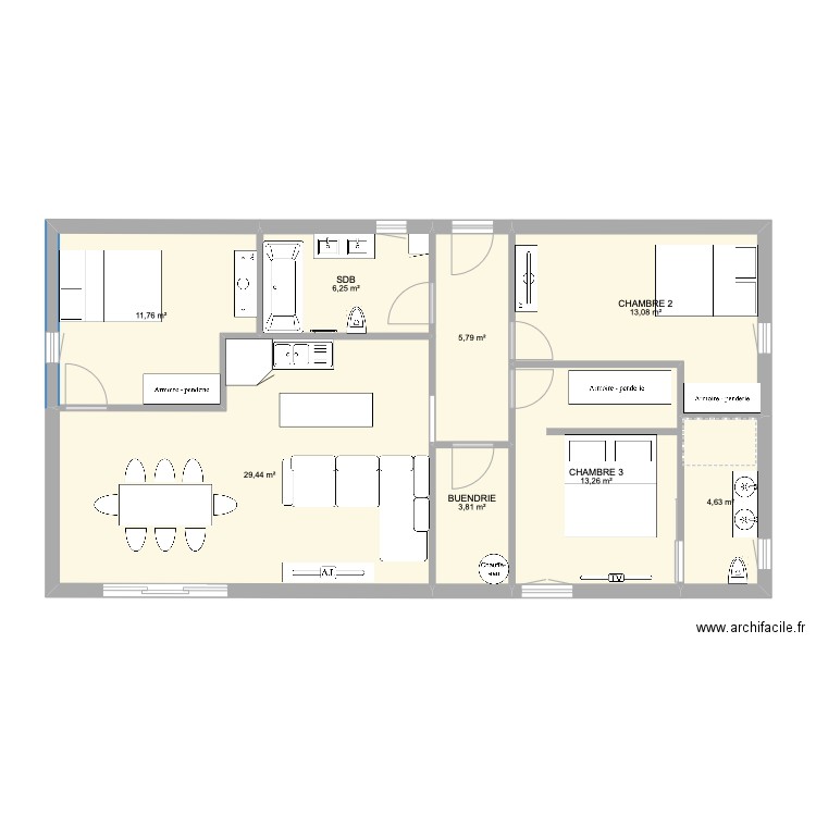 91 METRE. Plan de 0 pièce et 0 m2