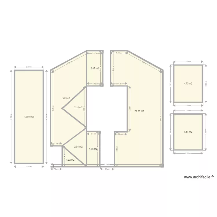 martel cage. Plan de 