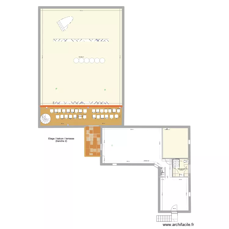 SALLE ETAGE id&eacute;e 2. Plan de 