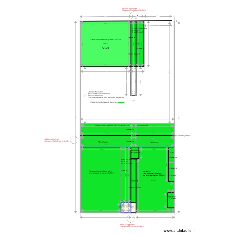 Plan NARDINI. Plan de 16 pièces et 192 m2