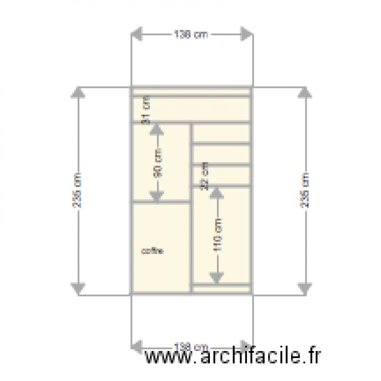 dressing 2. Plan de 0 pièce et 0 m2