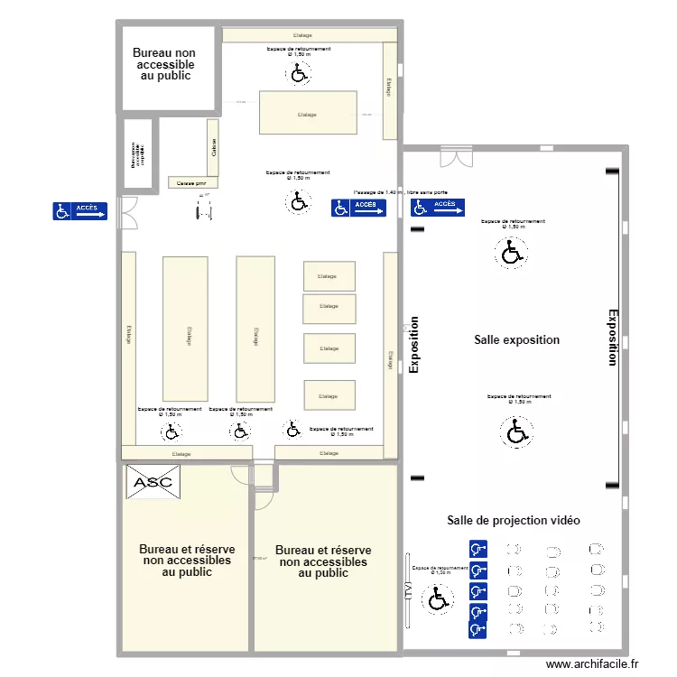 Plan magasin Aiguebelle. Plan de 