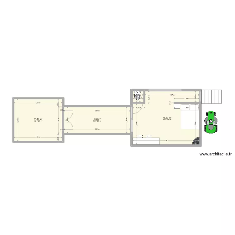 Cabane TECHNO. Plan de 