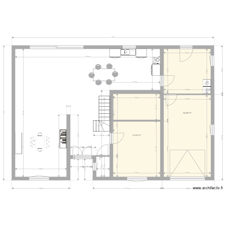 maison rdc. Plan de 0 pièce et 0 m2