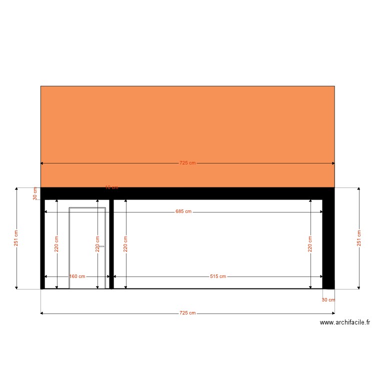 Facade ouest Carport. Plan de 0 pièce et 0 m2