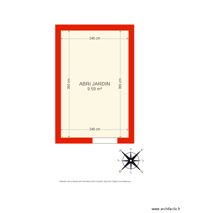 BI1988 ABRI JARDIN COTE. Plan de 0 pièce et 0 m2