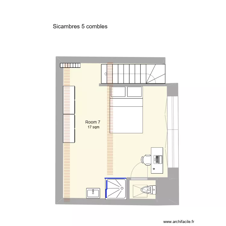 Sicambres B5 house map. Plan de 