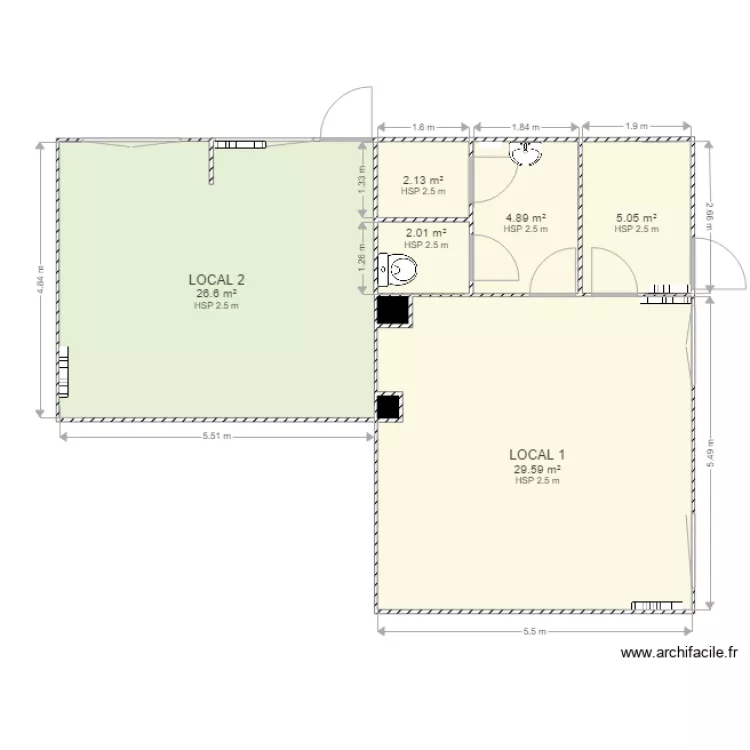 PLAN AMENAGEMENT 2 LOGEMENT FONTENAY CORRIGE. Plan de 