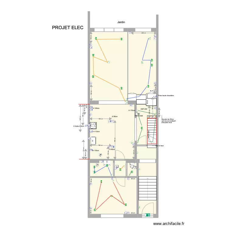 Banning 21 Rez Electricit&eacute; d&eacute;tails cuisine. Plan de 0 pièce et 0 m2