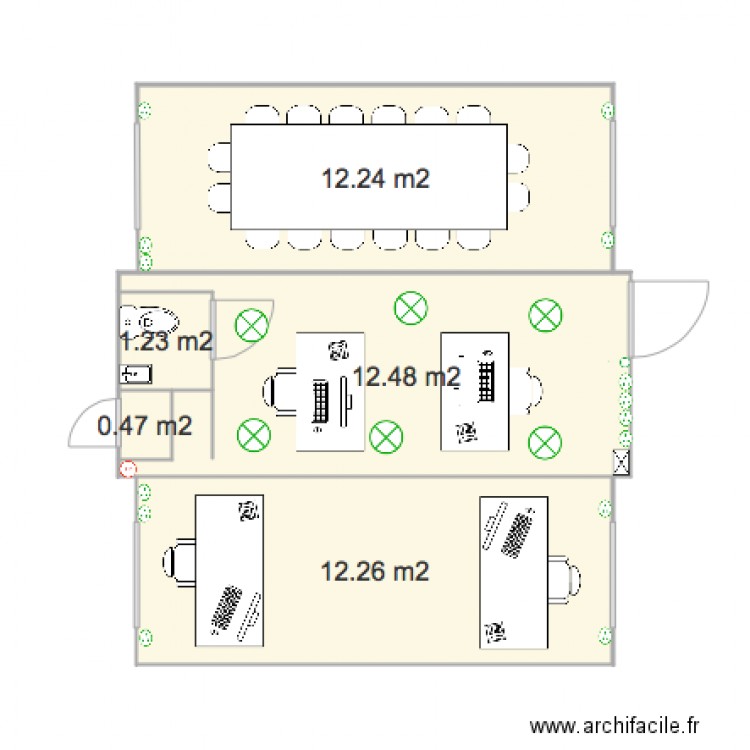 BUREAU EXTENSIBLE Hydrogec 1 ET 2. Plan de 0 pièce et 0 m2