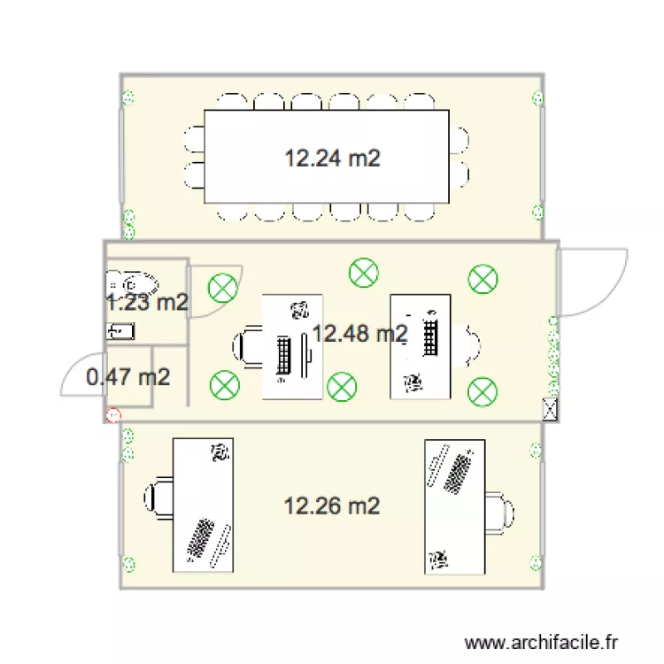BUREAU EXTENSIBLE Hydrogec 1 ET 2. Plan de 