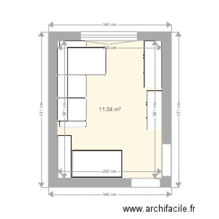 petit salon meublé. Plan de 0 pièce et 0 m2