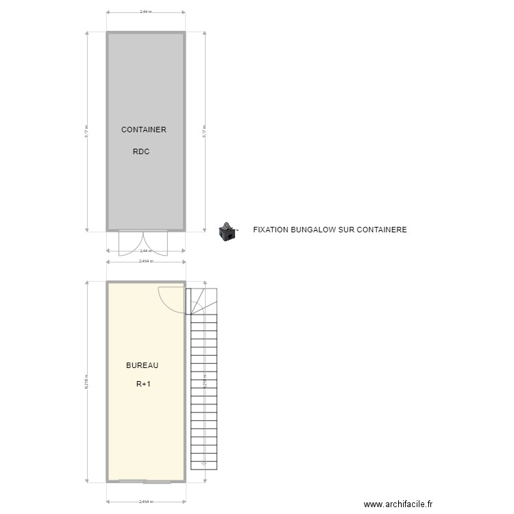 EIFFAGE CONTAINER ET BUREAU. Plan de 0 pièce et 0 m2
