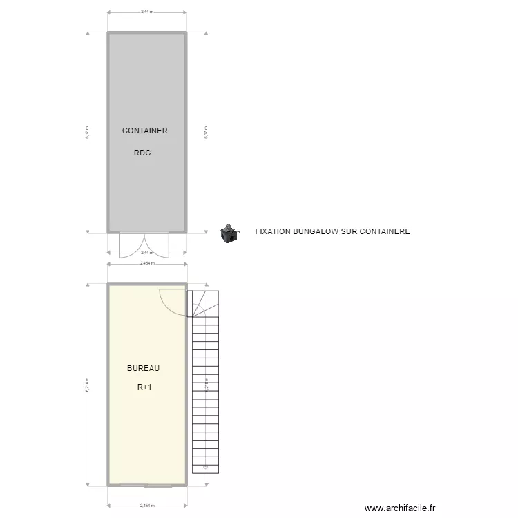 EIFFAGE CONTAINER ET BUREAU. Plan de 