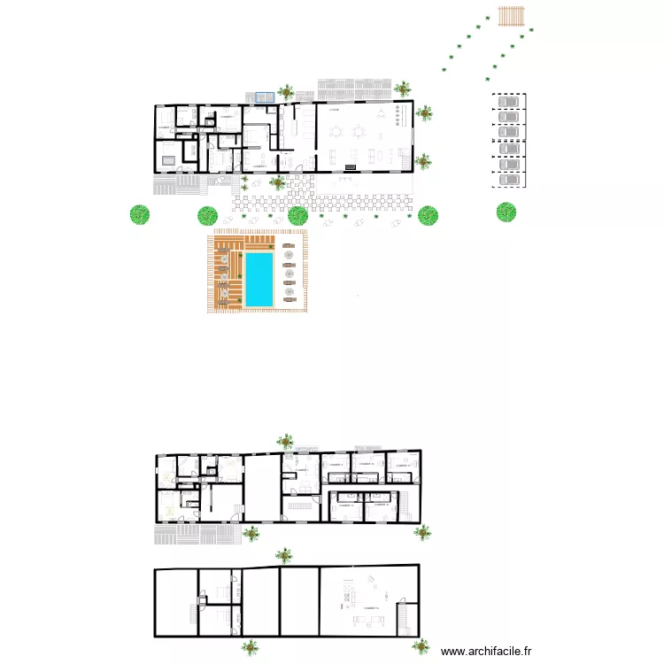 cottage 7 ch. Plan de 