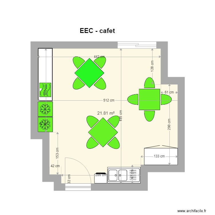 EEC cafet. Plan de 0 pièce et 0 m2