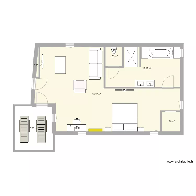 Suite Ana&iuml;s. Plan de 