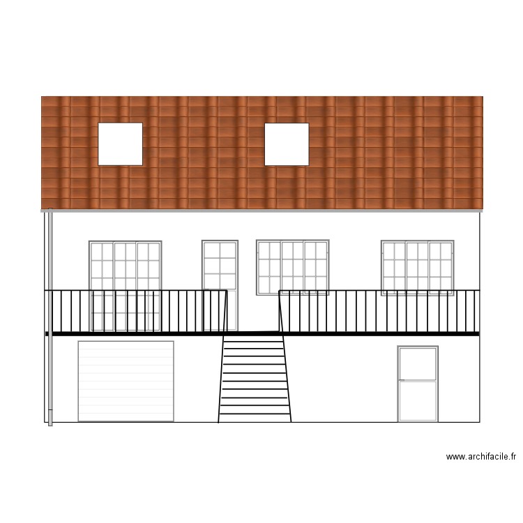 coupe facede fourqueux situation projeté. Plan de 0 pièce et 0 m2