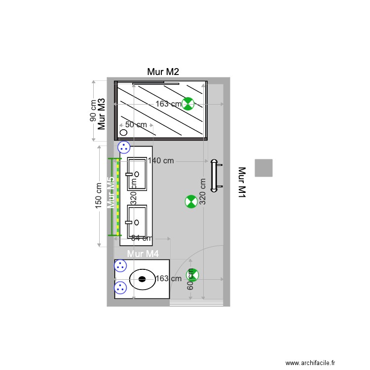 PLAN SDB ELEC. Plan de 0 pièce et 0 m2