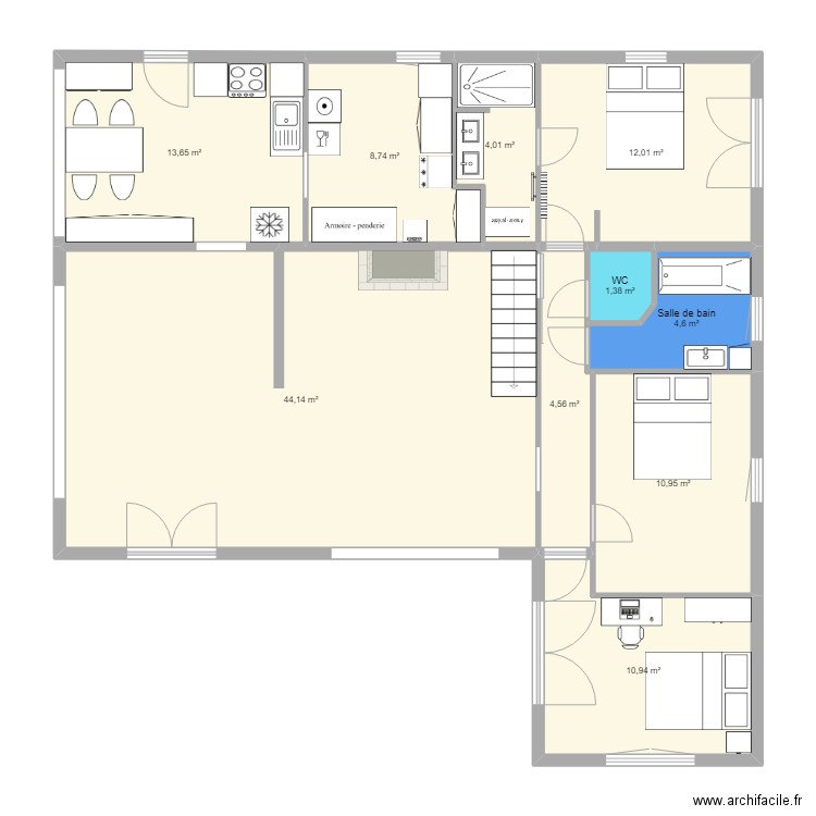 yaouga futur. Plan de 0 pièce et 0 m2