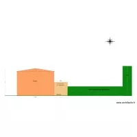 plan de coupe avant l'installation de la piscine